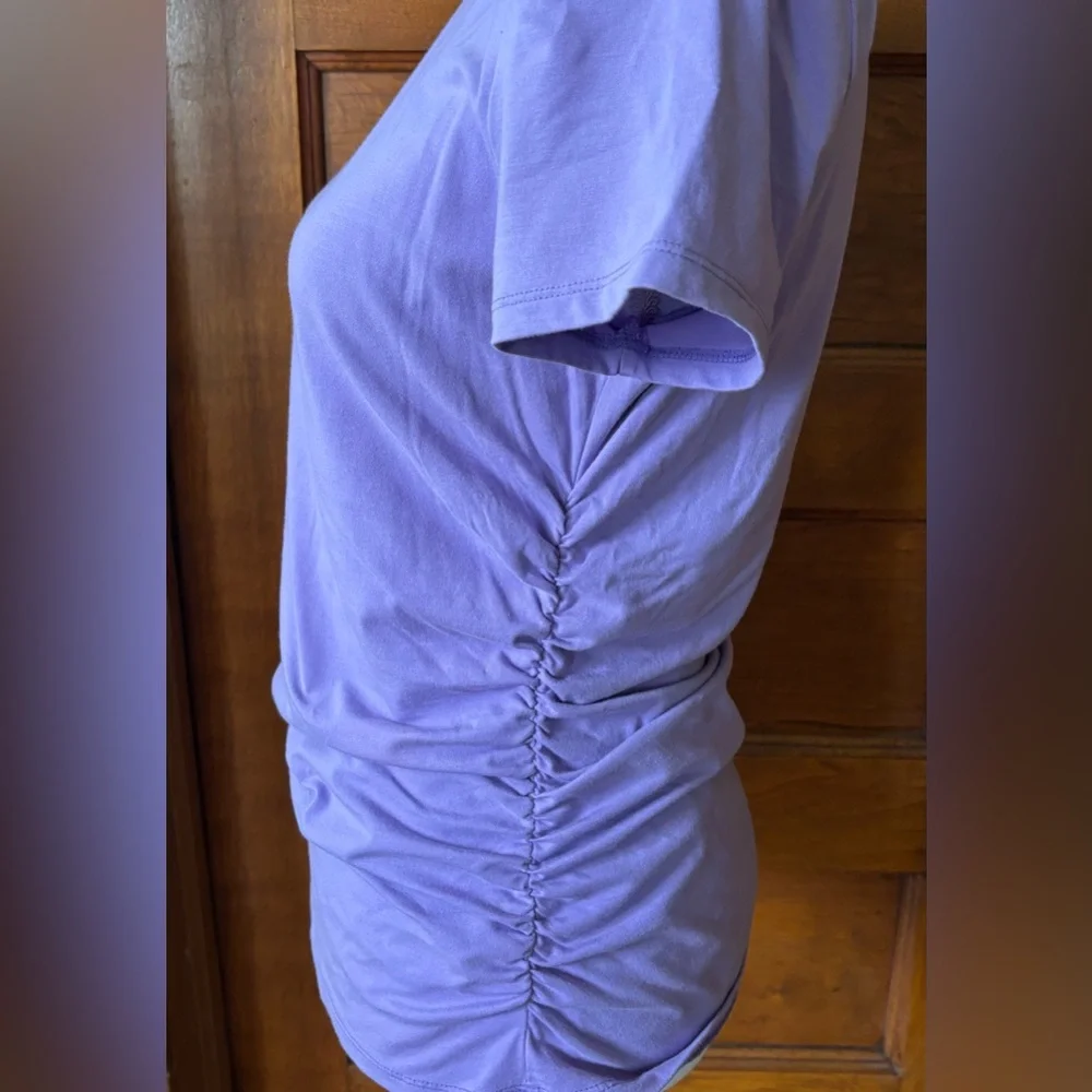 Michael Kors side ruched Lavender Women's Top